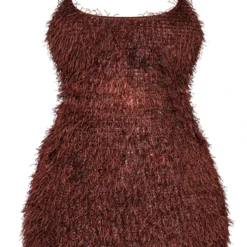 Shape Robe Moulante à Paillettes Texturées Chocolat Et Bretelles Strassées -Jolie Vêtue Soldes Magasin 00849bd335e8919025879926a2702b83524b9111 cnc6382 5