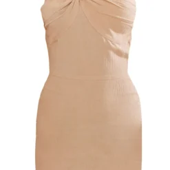 Robe Moulante Asymétrique Gris Pierre Effet Lin à Détail Noeud -Jolie Vêtue Soldes Magasin 01105f99cd1422f25b09635602902385fda54171 cnd5473 5