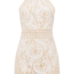 Robe Moulante Blanche Crochet Col Haut -Jolie Vêtue Soldes Magasin 01379ef13a2994f1f6d8bb76b25bc4b8cd3446d9 CLT6167 3