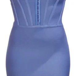 Robe Bustier Bleu Acier En Bandage à Agrafes Et Oeillets -Jolie Vêtue Soldes Magasin 019874b59403d8ece8efd7fbe92d5d5033d6e2cd cnd5887 5