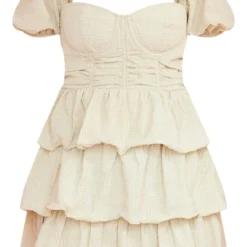 Plus Robe Patineuse Vert Sauge Jupe à étages Et Bonnets Crêpés -Jolie Vêtue Soldes Magasin 021552f1999ffcb757b94749ae95e11ebe5bed01 cne7609 5