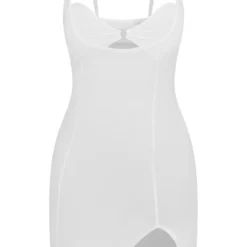 Shape Robe Moulante Blanche Découpée à Bretelles Et Détail Anneau -Jolie Vêtue Soldes Magasin 02ca49d4b9d9f1c0e1703ff40d81c47d59368f14 cne0483 5