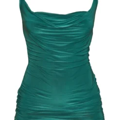 Robe Très Moulante Vert émeraude à Col Bénitier -Jolie Vêtue Soldes Magasin 0307fb49aa8319500176c825266b7b09902f5723 cmv9409 6