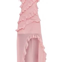 Tall Robe Longue Volantée Rose Tendre à Bretelles -Jolie Vêtue Soldes Magasin 03b4f22b6efc77b390d50272d6c817e6246e64a4 cne8161 5