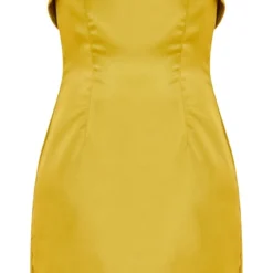 Robe Bustier Droite Satinée Vert Olive à Bordure Repliée -Jolie Vêtue Soldes Magasin 04f7d4c617ef65f916c68ee2b13b7014fa3c6204 cnd5940 5