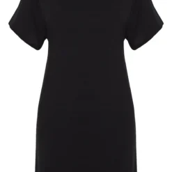 Robe T-shirt Basique Noire à Manches Courtes -Jolie Vêtue Soldes Magasin 05fba098a52a07820d48b91b201d90585184d36a cls4016 3