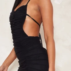 Tall Robe Longue Froncée En Mesh Noir -Jolie Vêtue Soldes Magasin 06e67ba2acf2f30c8b4d9b5a8a2e13a6af9d1251 cnd7267 4