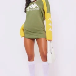 Robe T-shirt Style Universitaire Kaki