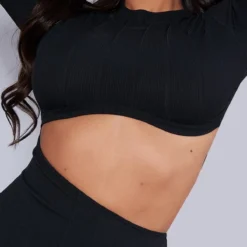 Shape Robe Longue Noire En Bandage Côtelé à Manches Longues Et Découpe 10 Shape Robe Longue Noire En Bandage Côtelé à Manches Longues Et Découpe -Jolie Vêtue Soldes Magasin 0732500c574875ae868e29aed921d6e617f191d4 cnc8769 4