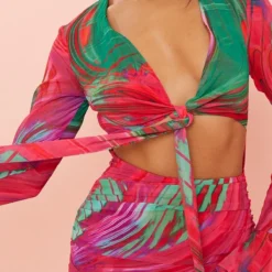 Robe Chemise Cache-coeur Moulante Multicolore Imprimé Abstrait -Jolie Vêtue Soldes Magasin 07801f44ffdcd7cae911898051f605855f8563d1 cmy7903 5