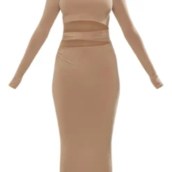 Robe Mi-longue Moulante Gris Pierre Découpée à La Taille à Détail Anneaux -Jolie Vêtue Soldes Magasin 07a73e7a06940b95bba762e50c2373cda49fb8ea cnd5856 5