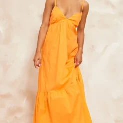 Robe Babydoll Longue Orange à Bretelles Et Superpositions 9 Robe Babydoll Longue Orange à Bretelles Et Superpositions -Jolie Vêtue Soldes Magasin 0817c9a77cf016989c220b3c43199a911954298e cne1528 3