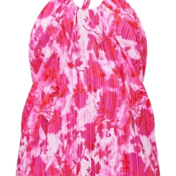 Logic Robe Droite Dos Nu Plissée Fleurie Rose -Jolie Vêtue Soldes Magasin 0845da968be6c402e53dd8c54a43b426f2edf0d8 cne8635 5