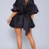 Robe Bouffante Satinée Noire à Noeud Dans Le Dos -Jolie Vêtue Soldes Magasin 08c14c8dd68c9965be1b6526331383b47bd0434a cnb3703 1