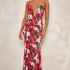 Robe Longue Fleurie Rose à Décolleté Plongeant -Jolie Vêtue Soldes Magasin 08cf92bf273fa55e227c0162efcba8b531d01441 cnd3421 1