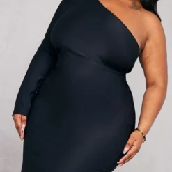 Robe Mi-longue Moulante Asymétrique Noire -Jolie Vêtue Soldes Magasin 0906cbb841ac7cfc8f5aa4aac333999258c50934 cnb4333 4