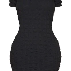 Shape Robe Moulante Texturée Noire à Col Haut Et Dos Nu -Jolie Vêtue Soldes Magasin 0a9748f6b69b43b498f1310ff2d1a33267001f82 cmy3274 6