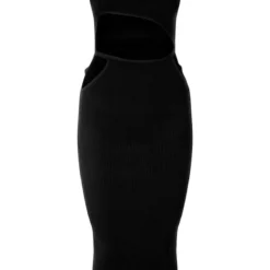 Robe Mi-longue Asymétrique En Maille Tricot Noire à Grosses Découpes -Jolie Vêtue Soldes Magasin 0acb909e2862f76acfe3d62ddf28eebc0e3b7d57 cnc3228 5