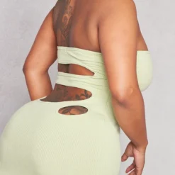 Shape Robe Moulante Vert Citron En Maille Côtelée Découpée Dans Le Dos -Jolie Vêtue Soldes Magasin 0b1c8956b28bfebeb1b51ff5caf3d6eb01f4de76 cne0496 4