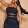 Shape Robe Découpée Noir ébène En Mesh Froncé à Bretelles -Jolie Vêtue Soldes Magasin 0b7560c5e70c216835f876bbb9e04c8d9c8c7497 cmd1028 1
