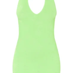 Robe Moulante Fleurie Crêpée Vert Citron à Dos Nu -Jolie Vêtue Soldes Magasin 0c392865500b0eb08d2ee1710272cbf02ecdaea2 cne3785 5