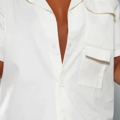 Robe Chemise Cargo écru Oversize à Poches Et Manches Courtes -Jolie Vêtue Soldes Magasin 0c63d1aeb14bb2f0825ea60708df3e6d7437f525 cna1003 4