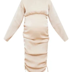 Maternité Robe Moulante De Grossesse Champagne Plissée à Côté Froncé -Jolie Vêtue Soldes Magasin 0c869c27fef80eb805487f3d36d6a55973316848 cna9485 5