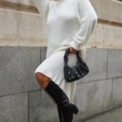 Plus Robe Pull Mi-longue Oversize Crème à Col Roulé -Jolie Vêtue Soldes Magasin 0cd98f532f83801a62e7e70d9d0b193c1f1d9a37 cmz2400 3