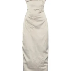 Robe Longue Satinée Vert Olive Brodée Fleurie à Col Bénitier -Jolie Vêtue Soldes Magasin 0db828ad3794b33b677007c1ffad1aca5176e5d5 cnd7526 5