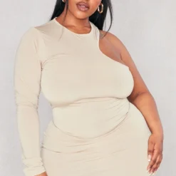 Plus Robe Moulante Asymétrique Vert Sauge Découpée -Jolie Vêtue Soldes Magasin 0dcb8794df982019f4536c4a3cf0c00940bc3496 cnd2483 1