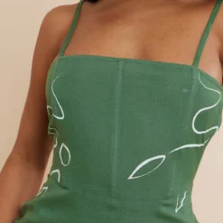 Robe Moulante Kaki Effet Lin à Imprimé Et Bretelles -Jolie Vêtue Soldes Magasin 0e13d0bd892bceaa43a4b755cdbfaa05e58bf92c cnd5461 4