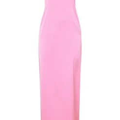 Robe Longue Fendue Rose à Bretelles -Jolie Vêtue Soldes Magasin 0e51ab489f5fa61d7f01a22e0350a8c56432a4a7 cne1544 5