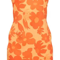Robe Bustier Orange Fleurie -Jolie Vêtue Soldes Magasin 0eb27d57cb9ee5a1acdbe15c491537a143ca9c84 cne8473 5