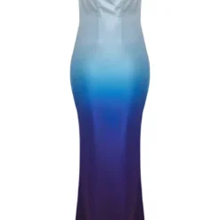 Tall Robe Longue Satinée Bleue à Imprimé Dégradé -Jolie Vêtue Soldes Magasin 0ebb259c72450c403180617290ebba84cd416c72 cnd7271 5