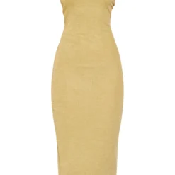 Robe Asymétrique Mi-longue En Maille Tricot Texturée Vert Olive -Jolie Vêtue Soldes Magasin 0f3fd8a58493e12b06935c21e624406eb3287fed cnd5421 5