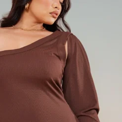Plus Robe Asymétrique Moulante Côtelée Chocolat -Jolie Vêtue Soldes Magasin 0f88d0a70d8aa279572a65b8c0bcb7b2fd5cf3e6 cnc2637 4