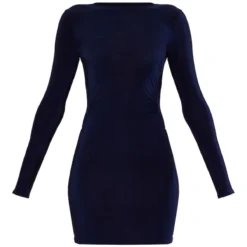 Robe Très Moulante Bleu Marine Foncé à Manches Longues Et Côtés Découpés -Jolie Vêtue Soldes Magasin 100f6d753b446ec5b17b070b6fcf0b0e0cb7cac2 cnc3004 5