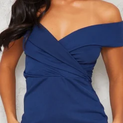 Petite Robe Longue Bleu Marine Fendue à Col Bardot -Jolie Vêtue Soldes Magasin 10d568589910a6dfcd2f12d8a68da0dac0b14139 cna9527 4