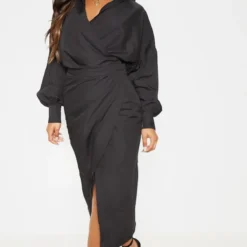 Robe Noire Mi-longue Style Chemise -Jolie Vêtue Soldes Magasin 113e3b6a174289f7e8c499290b012cfa5e600d90 cmc5396 4