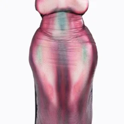 Robe Longue Moulante Dégradée Rose à Imprimé Corps -Jolie Vêtue Soldes Magasin 1153c81f162953a91837403f8ab21fe20d1107bf cnd2865 5