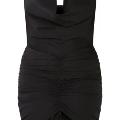 Plus Robe Moulante Drapée Noire à Col Bénitier Et Dos Nu Froncée -Jolie Vêtue Soldes Magasin 11811290cb3448f3778e4f1aac5dc12261c70e69 cmz9575 5