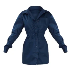 Robe Chemise En Maille Sergée Bleu Marine à Poches Frontales Et Taille élastique -Jolie Vêtue Soldes Magasin 1281bf3c79afcd8a1f3cbdac326b90671e7aa9a1 cna3023 6