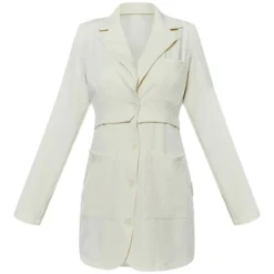 Robe Blazer Oversize Tissée Crème à Poches -Jolie Vêtue Soldes Magasin 130a2e8a3a93e6b80c88f2f88dcf9e1b1349d769 cnb4799 5