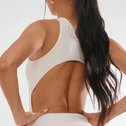 Robe Mi-longue Douce Gris Pierre à Dos Nageur Et Découpes Dans Le Dos -Jolie Vêtue Soldes Magasin 1313b9b49f12020fa1816d5bcaad87b91462a78b cnd5946 4