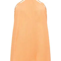 Robe Babydoll Mandarine Effet Lin à Dos Nu Et Lien Style Corde -Jolie Vêtue Soldes Magasin 1355d22cf0b7e895a8321c5324faeb850685b1dd cmy4897 6