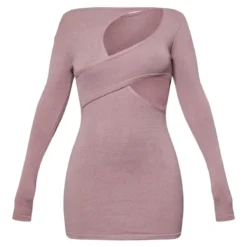 Mini Robe à Devant Asymétrique Café Au Lait En Maille Tricot -Jolie Vêtue Soldes Magasin 13f641fa7780ef6ca7b155563f83df68fd1c6225 cnc3208 5