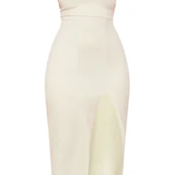 Robe Mi-longue Côtelée Douce Vert Sauge Découpée Nouée Dans Le Dos -Jolie Vêtue Soldes Magasin 141f378df7c701010b06aecf5732da6a4050477d cne6558 5