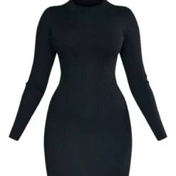 Robe En Maille Tricot Noire à Dos Ouvert Et Détail Barre En T -Jolie Vêtue Soldes Magasin 142878d8ade41d315646e772df3d741a9d2bb45c cnb6431 5