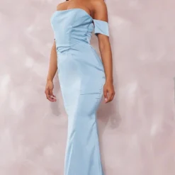 Robe-corset Longue Bleu Cendré à Dos Nu Découpé Et Col Bardot 9 Robe-corset Longue Bleu Cendré à Dos Nu Découpé Et Col Bardot -Jolie Vêtue Soldes Magasin 143dab7bc868ee531c39e547501cbbb12461ead6 cne2934 3