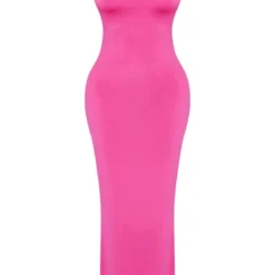 Shape Robe Longue Moulante Dos Nu Arrondi Rose Vif Froncée à Bretelles Et Col Bénitier -Jolie Vêtue Soldes Magasin 150dc2bfd31c6e931c785534893358ebe2d89d47 cnd5119 5